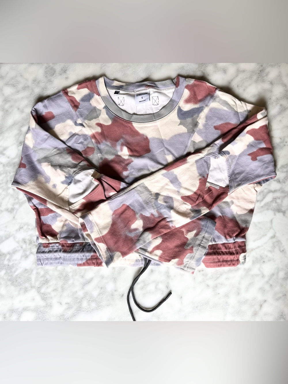 Gymshark Camo Cropped Sweatshirt